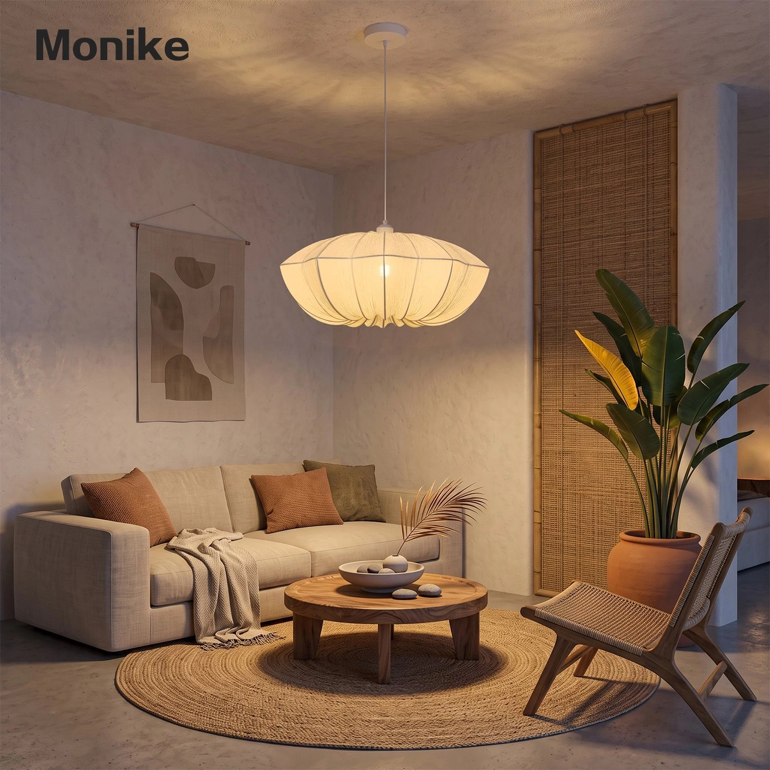 Fabric Lantern Pendant Light