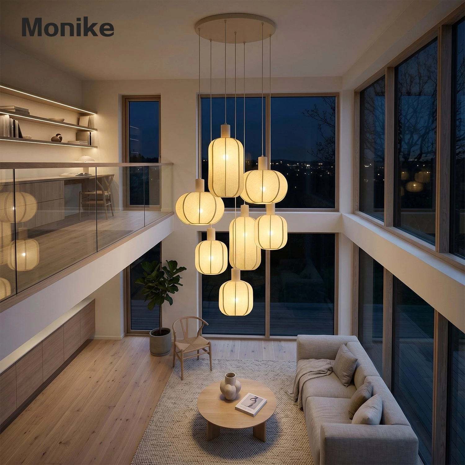 Linen chandelier