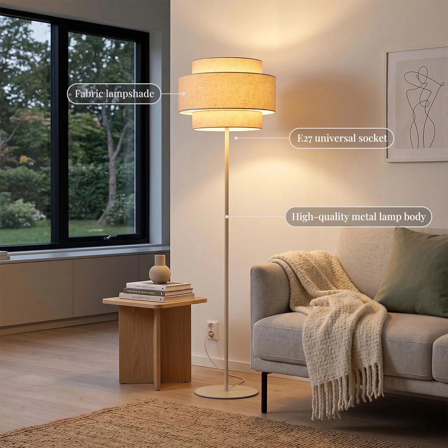 Elegant Multi-Tiered Fabric Illumination