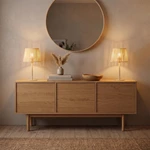 woven table lamp