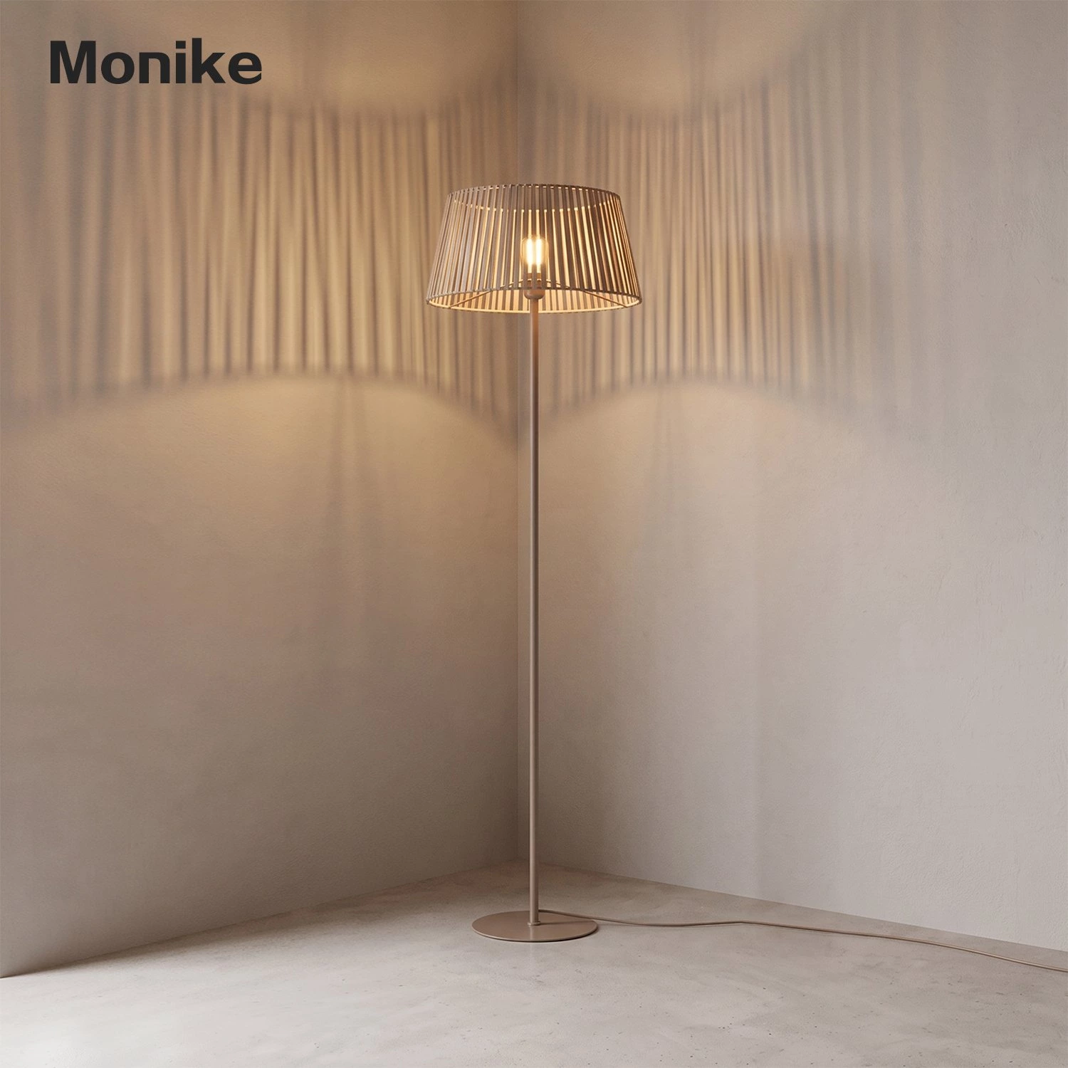 rattan floor lamp