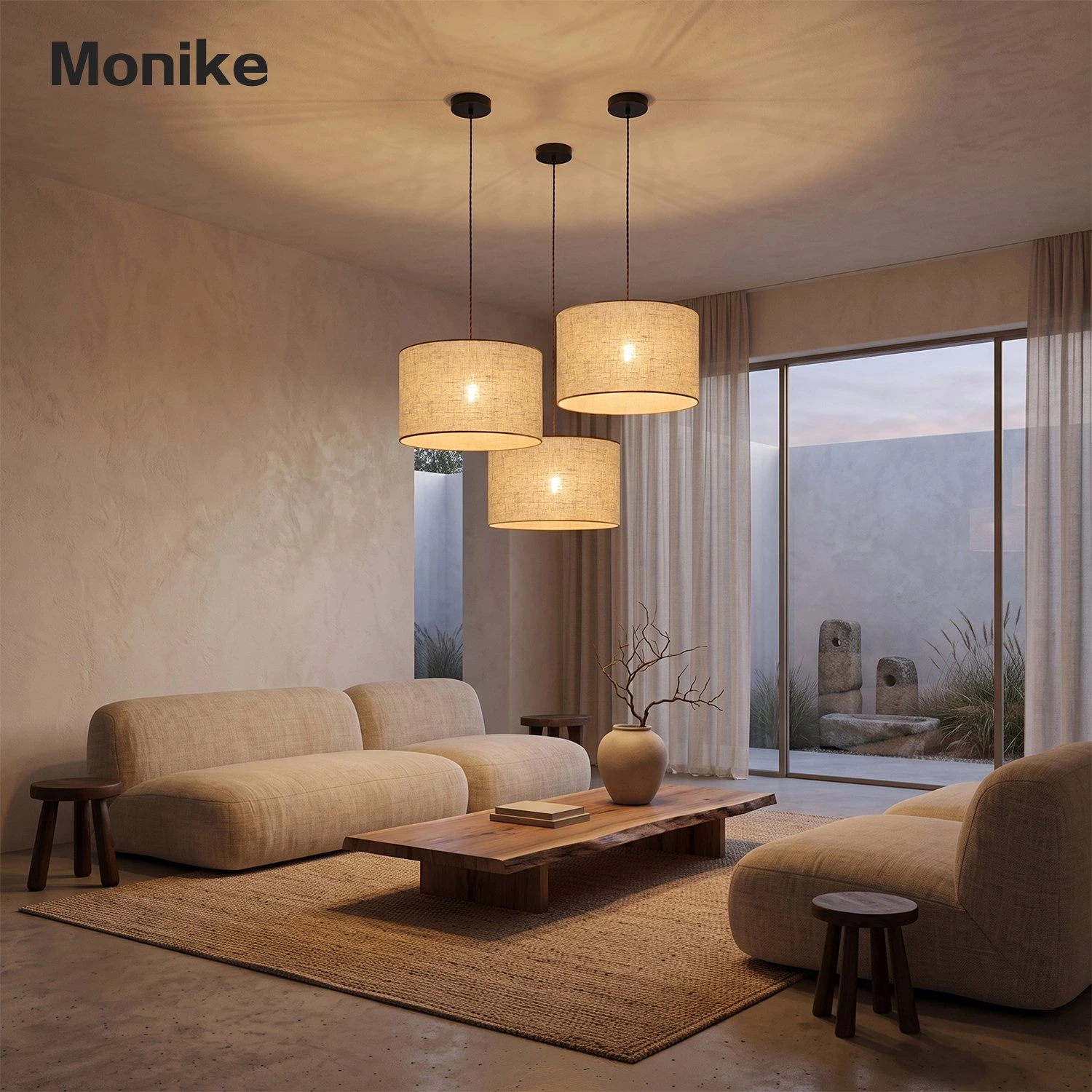 fabric pendant light