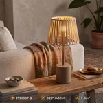 woven table lamp