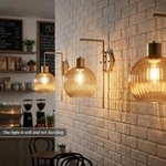 gold glass wall lamp